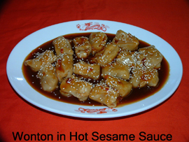 Wonton in Hot Sesame Sauce